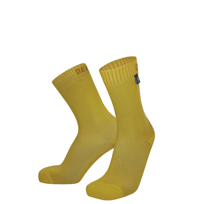 Ultra Thin Crew Socks Sunset Yellow